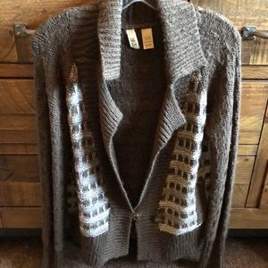 Buckle brand long sleeve sweater